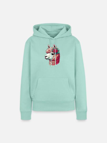 Alpaka - Frauen Premium Bio Hoodie - Mint 
