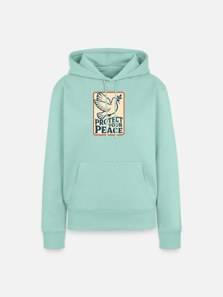 Schützen Sie Ihre Friedenstaube - Frauen Premium Bio Hoodie - Mint 