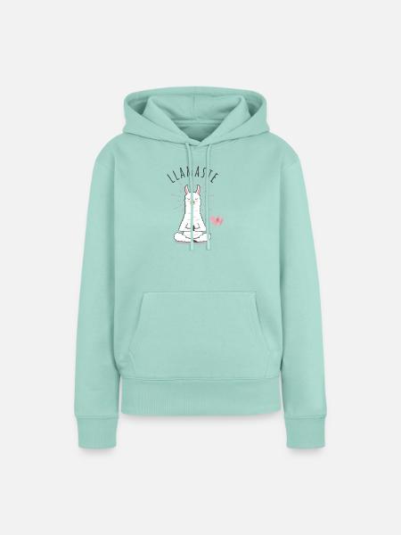 Llamaste Meditations-Lama - Frauen Premium Bio Hoodie - Mint
