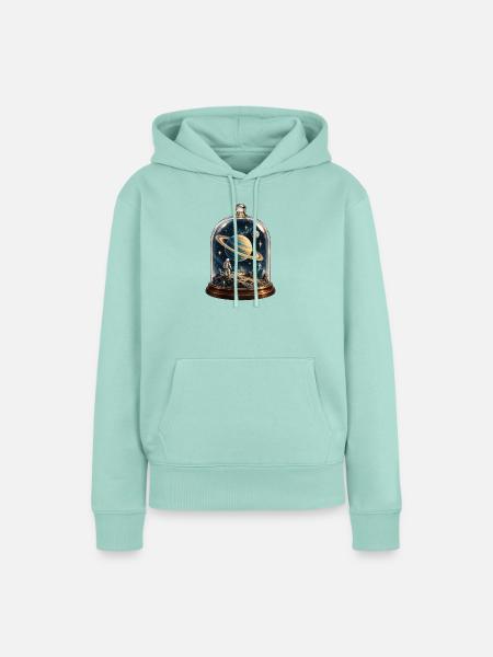 Astronaut unter der Kuppel - Frauen Premium Bio Hoodie - Mint