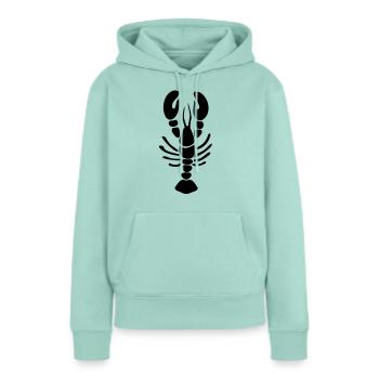 hummer - Frauen Premium Bio Hoodie - Mint  - Vorne - Julia (174cm)