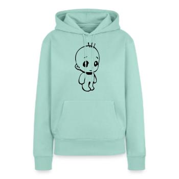 Baby - Frauen Premium Bio Hoodie - Mint  - Vorne - Julia (174cm)