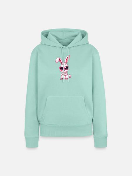 Kaninchen - Frauen Premium Bio Hoodie - Mint