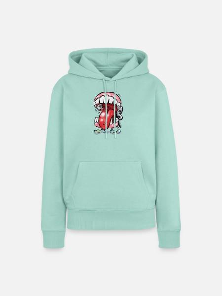 Klappergebiss - Frauen Premium Bio Hoodie - Mint 