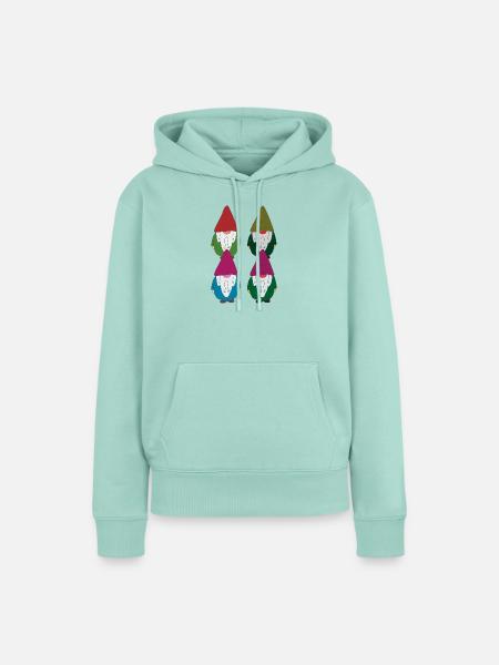gartenzwerge Viererkette - Frauen Premium Bio Hoodie - Mint 