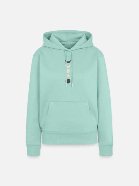 Mondphasen Marmor Muster - Frauen Premium Bio Hoodie - Mint 