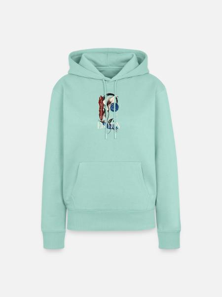 Limited Edition abstrakte Calla Kunst - Frauen Premium Bio Hoodie - Mint