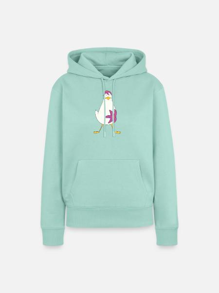 Seestern-Möwe, ich hänge an dir... - Frauen Premium Bio Hoodie - Mint 