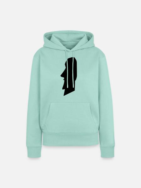 moai_02 - Frauen Premium Bio Hoodie - Mint 