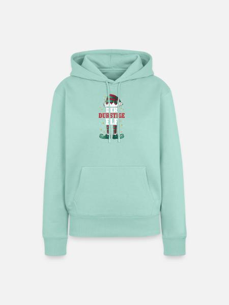 Weihnachten Der Durstige Elf - Frauen Premium Bio Hoodie - Mint 