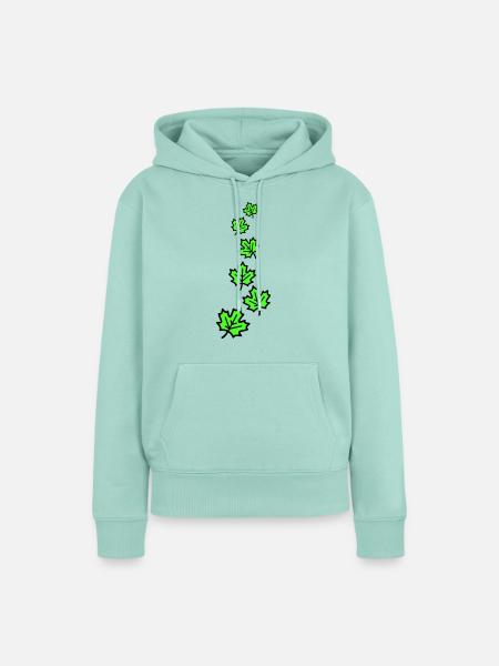 Ahornblatt Herbstlich Blätter - Frauen Premium Bio Hoodie - Mint