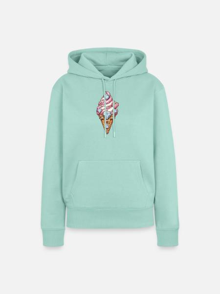 Diamantglitzer Eiscreme - Frauen Premium Bio Hoodie - Mint