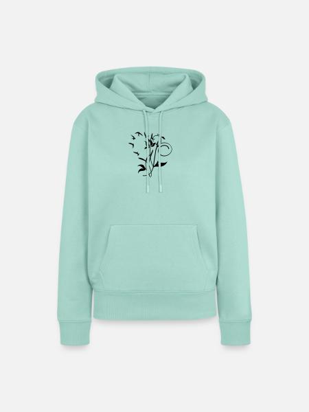 Orchidee / orchid (2c) - Frauen Premium Bio Hoodie - Mint 