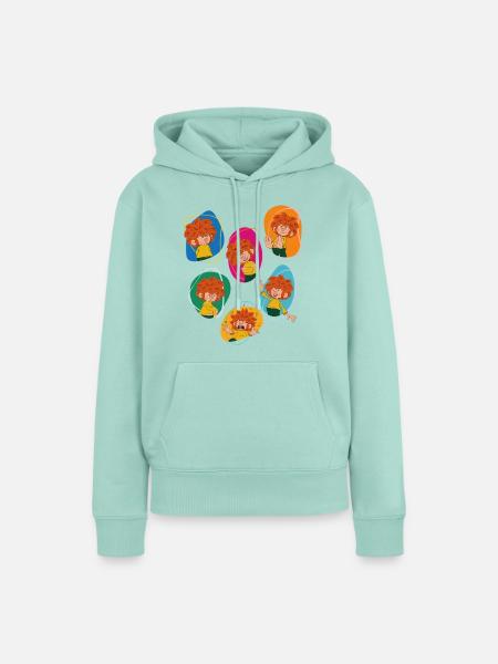 Pumuckl Zeigt Verschiedene Emotionen - Frauen Premium Bio Hoodie - Mint