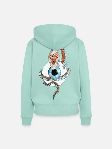 Yaldaboath-Kosmologie - Frauen Premium Bio Hoodie - Mint