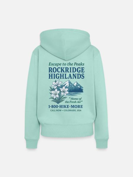 MountainEscape Rockridge Retro Shirt - Frauen Premium Bio Hoodie - Mint