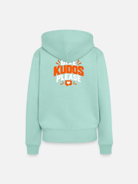 Gebt bitte Kudos-Shirt, Kudos-Laufshirt - Frauen Premium Bio Hoodie - Mint