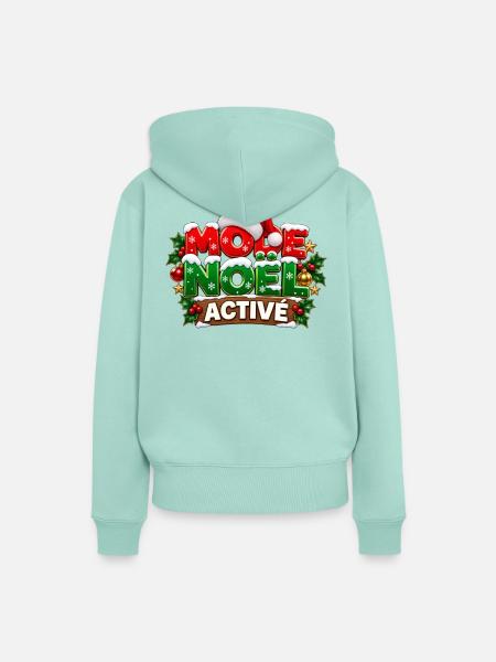 Weihnachtsmodus aktiviert – Festliche Chart - Frauen Premium Bio Hoodie - Mint