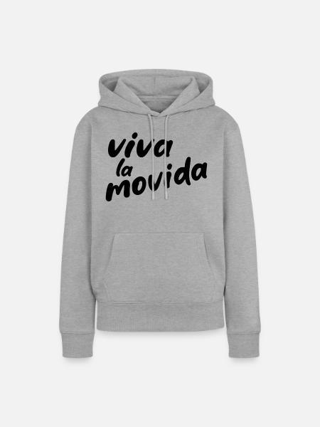 vivalamovida1schwarz - Frauen Premium Bio Hoodie - Grau meliert