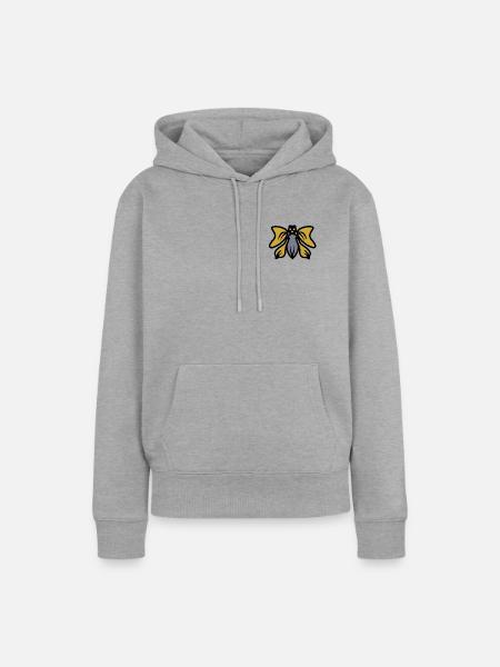 Goldene Flügel Silhouette - Frauen Premium Bio Hoodie - Grau meliert