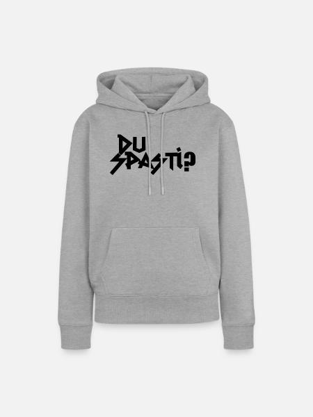 Spasti - Frauen Premium Bio Hoodie - Grau meliert