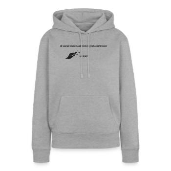 ABC Alarm - Frauen Premium Bio Hoodie - Grau meliert - Vorne - Selfina (174cm)