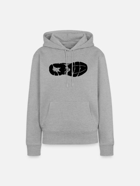 Sohle Laufschuh - Frauen Premium Bio Hoodie - Grau meliert