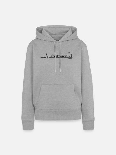 Stadtkind Ostw - Frauen Premium Bio Hoodie - Grau meliert