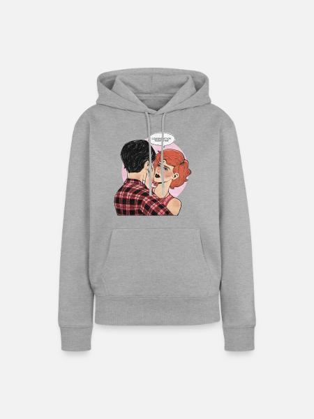 ES – Losers Stick Together Design - Frauen Premium Bio Hoodie - Grau meliert