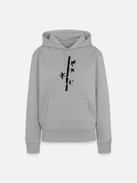 Bambus - Frauen Premium Bio Hoodie - Grau meliert