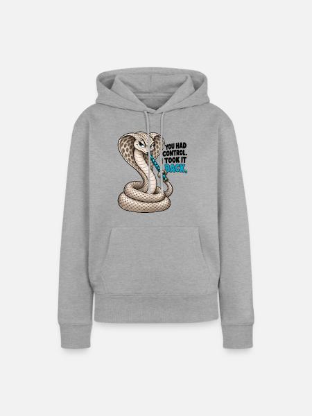 Cobra – Die Kontrolle zurückgewinnen - Frauen Premium Bio Hoodie - Grau meliert