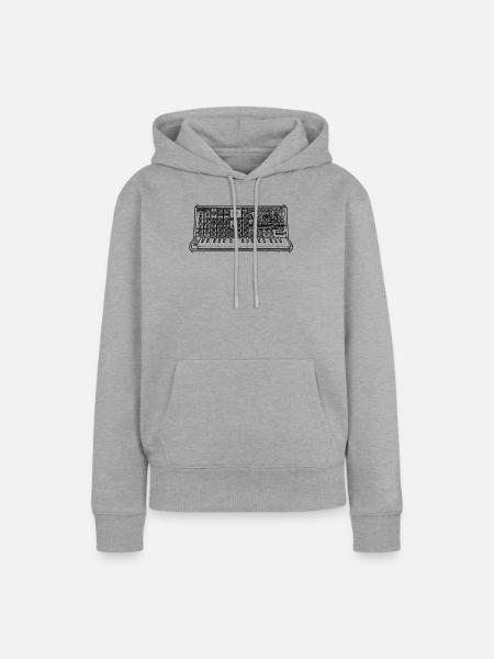Synth - Frauen Premium Bio Hoodie - Grau meliert