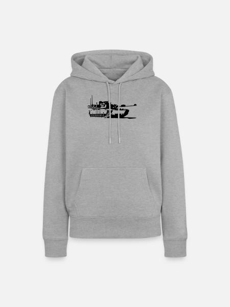 Panzer M1 Abrams - Frauen Premium Bio Hoodie - Grau meliert
