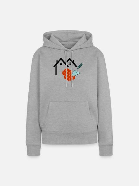 Mason Logo - Frauen Premium Bio Hoodie - Grau meliert