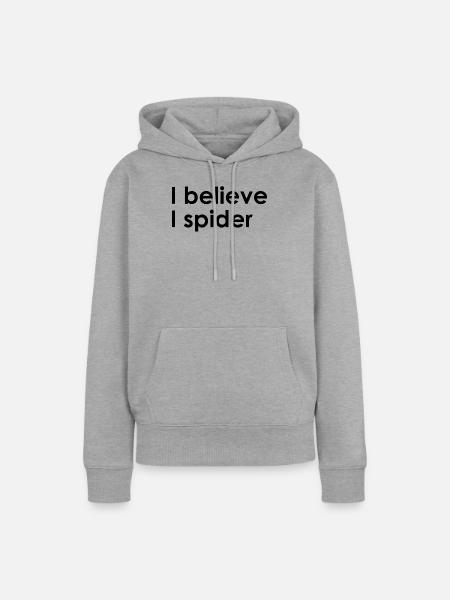 Ich glaub ich spinn - Frauen Premium Bio Hoodie - Grau meliert