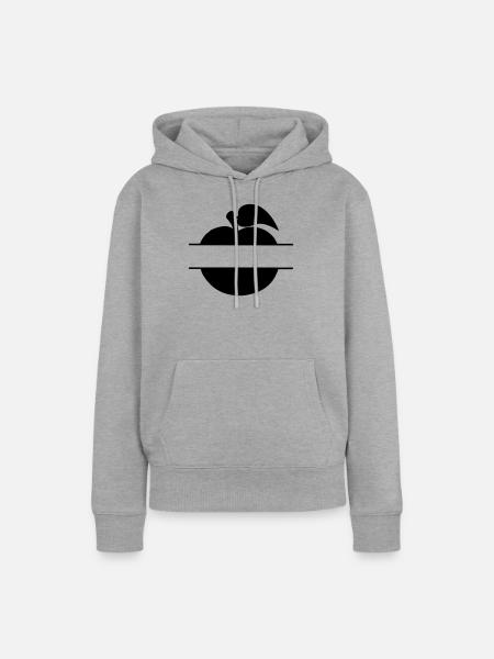 Textausschnitt im Apfel - Frauen Premium Bio Hoodie - Grau meliert