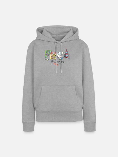 Freizeit Urlaub - Frauen Premium Bio Hoodie - Grau meliert