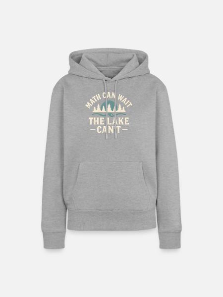 Der See kann es kaum erwarten - Frauen Premium Bio Hoodie - Grau meliert