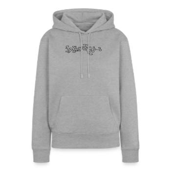 Verzierung Schmuck (Vectorgraphic) - Frauen Premium Bio Hoodie - Grau meliert - Vorne - Selfina (174cm)