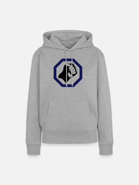 mma handschuh - Frauen Premium Bio Hoodie - Grau meliert