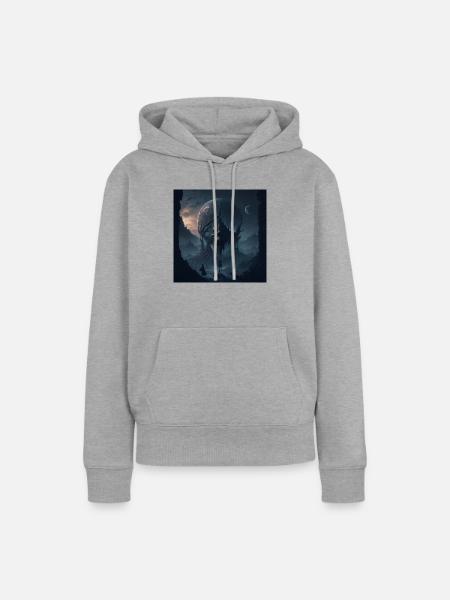 Dark dying world - Frauen Premium Bio Hoodie - Grau meliert