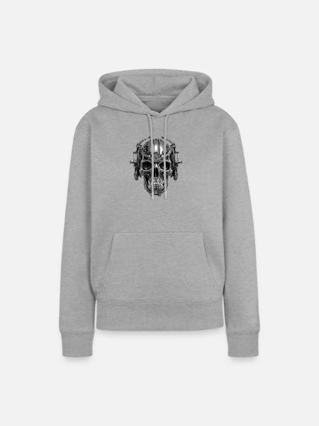 Cyborg - Frauen Premium Bio Hoodie - Grau meliert