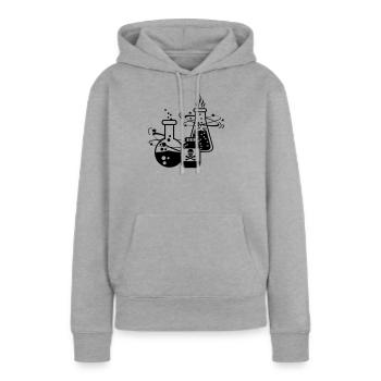 Mischen von Giften - Frauen Premium Bio Hoodie - Grau meliert - Vorne - Selfina (174cm)