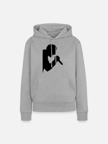 singer - Frauen Premium Bio Hoodie - Grau meliert