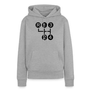Getriebe 4-Gang - Frauen Premium Bio Hoodie - Grau meliert - Vorne - Selfina (174cm)