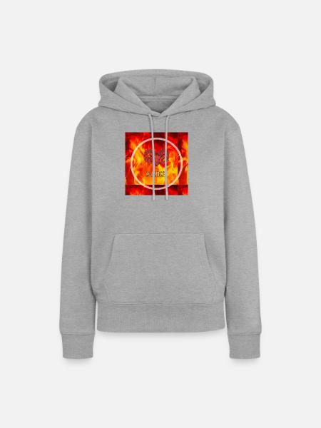 Widder - Frauen Premium Bio Hoodie - Grau meliert