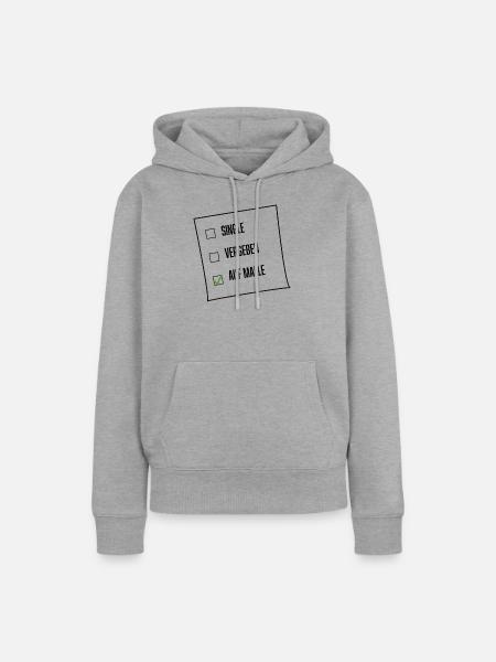 Auf Malle - Frauen Premium Bio Hoodie - Grau meliert