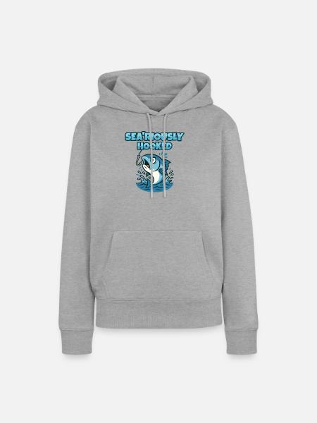 Seegehakt - Frauen Premium Bio Hoodie - Grau meliert