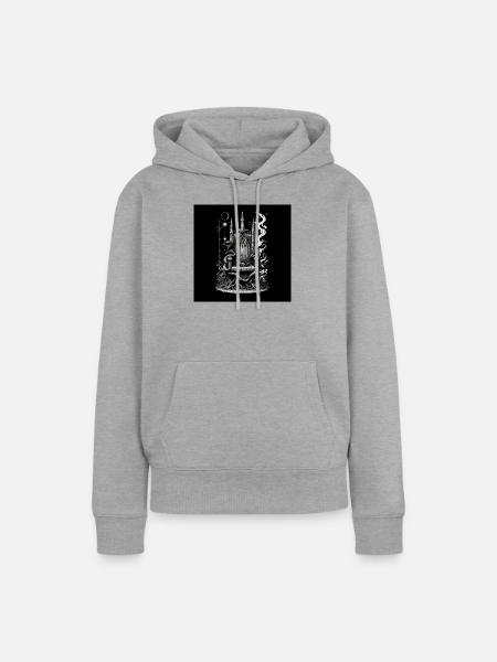 Der Thron des gefallenen Souveräns - Frauen Premium Bio Hoodie - Grau meliert