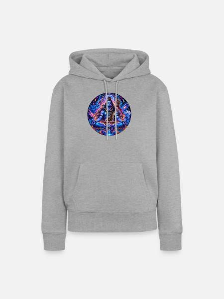 Shiva - Frauen Premium Bio Hoodie - Grau meliert